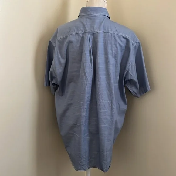 Roundtree & Yorke Blue Casual Button Down Shirt - Picture 10 of 13